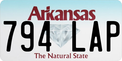 AR license plate 794LAP