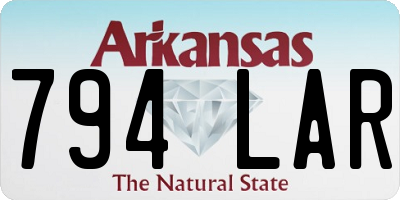 AR license plate 794LAR