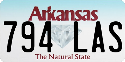 AR license plate 794LAS