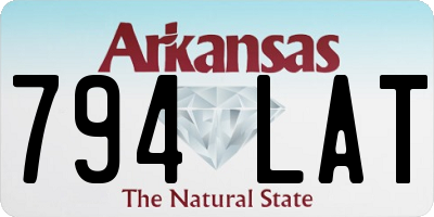 AR license plate 794LAT