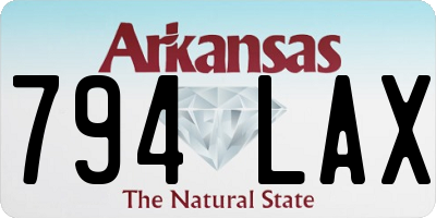 AR license plate 794LAX