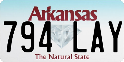 AR license plate 794LAY