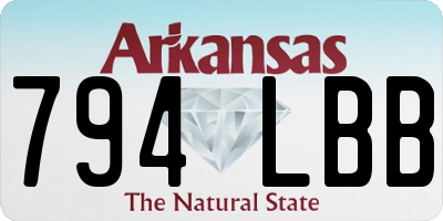 AR license plate 794LBB
