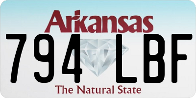AR license plate 794LBF