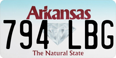 AR license plate 794LBG