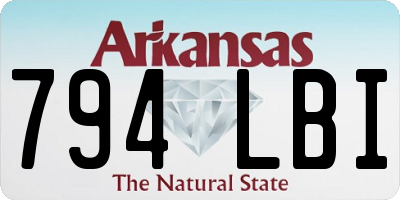 AR license plate 794LBI