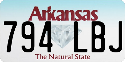 AR license plate 794LBJ