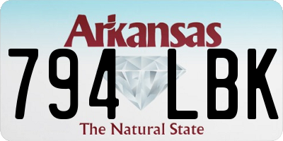 AR license plate 794LBK