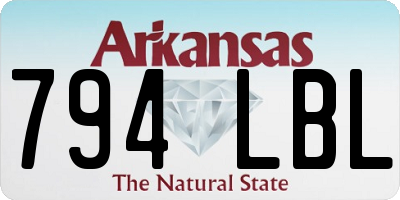 AR license plate 794LBL