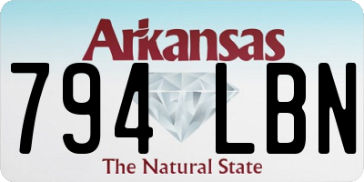 AR license plate 794LBN