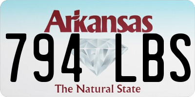 AR license plate 794LBS