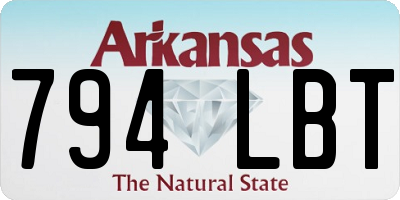 AR license plate 794LBT