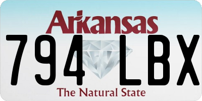 AR license plate 794LBX