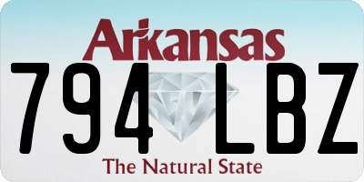 AR license plate 794LBZ