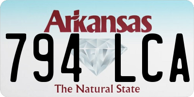 AR license plate 794LCA