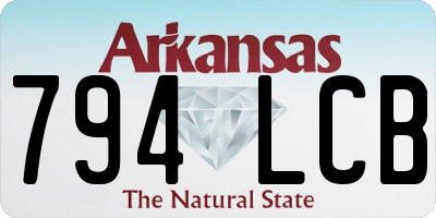 AR license plate 794LCB