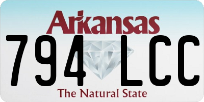 AR license plate 794LCC