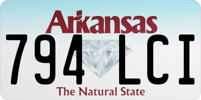 AR license plate 794LCI
