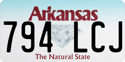 AR license plate 794LCJ