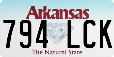 AR license plate 794LCK