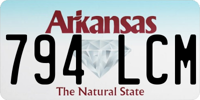 AR license plate 794LCM