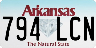 AR license plate 794LCN