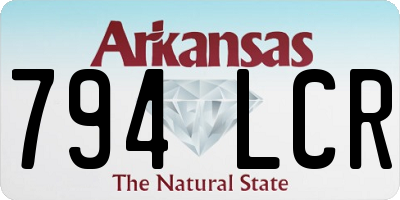 AR license plate 794LCR