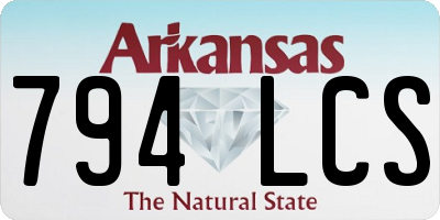 AR license plate 794LCS