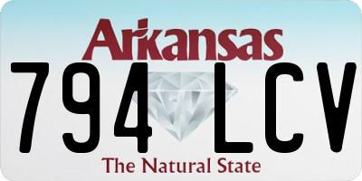 AR license plate 794LCV