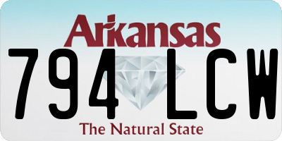 AR license plate 794LCW