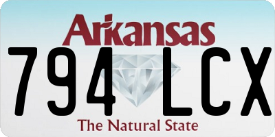 AR license plate 794LCX