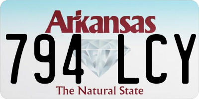AR license plate 794LCY