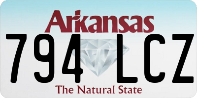 AR license plate 794LCZ