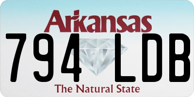 AR license plate 794LDB