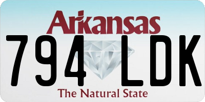 AR license plate 794LDK