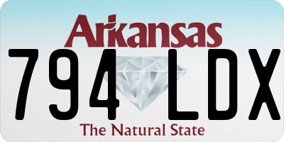 AR license plate 794LDX