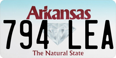 AR license plate 794LEA