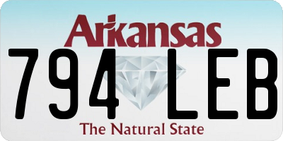 AR license plate 794LEB