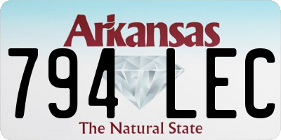 AR license plate 794LEC