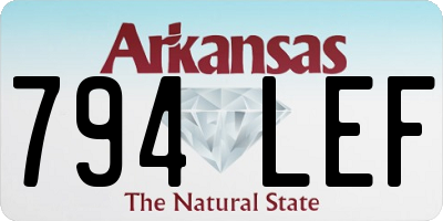 AR license plate 794LEF