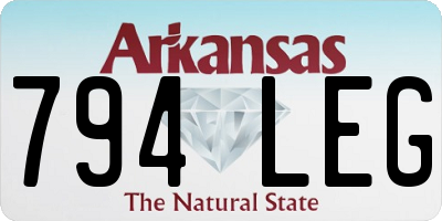 AR license plate 794LEG