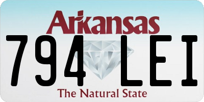 AR license plate 794LEI