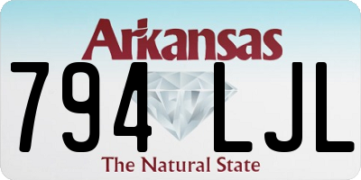AR license plate 794LJL