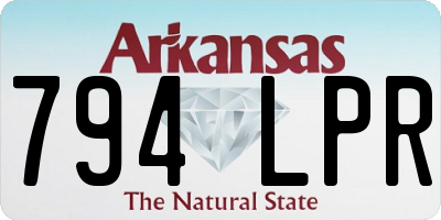 AR license plate 794LPR