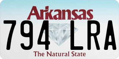 AR license plate 794LRA