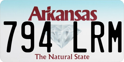 AR license plate 794LRM