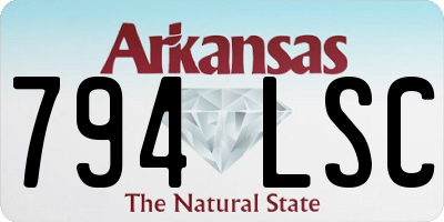 AR license plate 794LSC