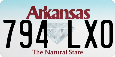 AR license plate 794LXO