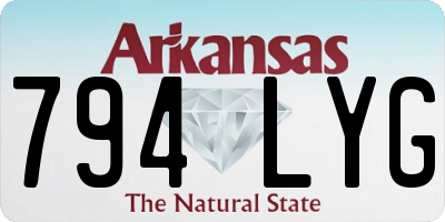 AR license plate 794LYG