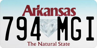 AR license plate 794MGI